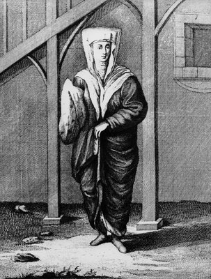 ユダヤ人の女性、「さまざまな国のヴェネツィアの人物とドレスを表す126枚の版画のコレクション」、1783年（手描きの彫刻）